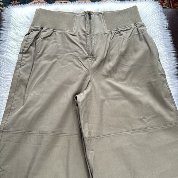 Sweaty Betty Pine Green Refine Rib Wide Leg Pants - Picture 3 of 7